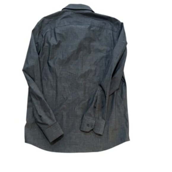 NEW Apt 9 Gray Dress Shirt Mens Size Medium Slim Fit No Iron Button Up NWT - Picture 4 of 14